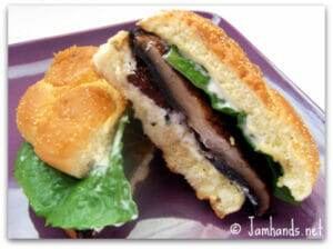 Grilled Portobello Sandwiches with Garlic Herbed Mayo