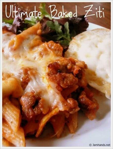 Baked Ziti with Italian Sausage and Sour Cream