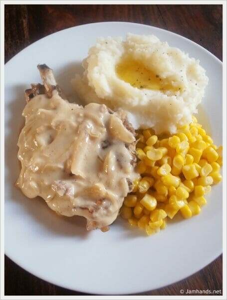 Slow Cooker Onion Pork Chops With Creamy Mustard Sauce