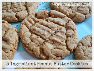 3 Ingredient Peanut Butter Cookies
