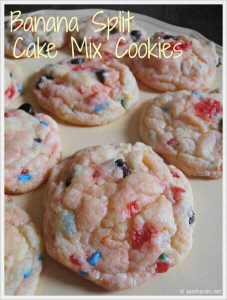 Banana Split Cake Mix Cookies