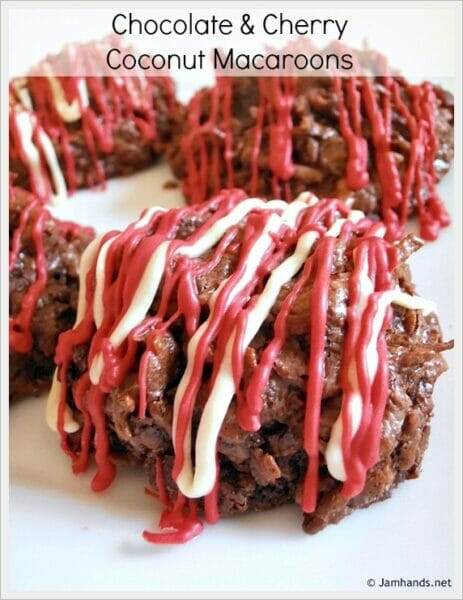 Chocolate Cherry Coconut Macaroons