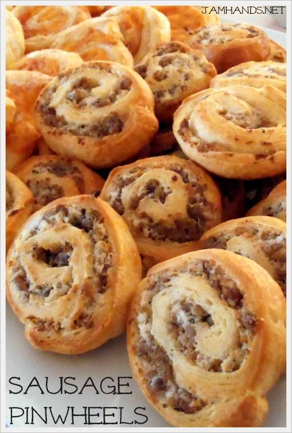 Sausage and Cream Cheese Crescent Roll Pinwheels