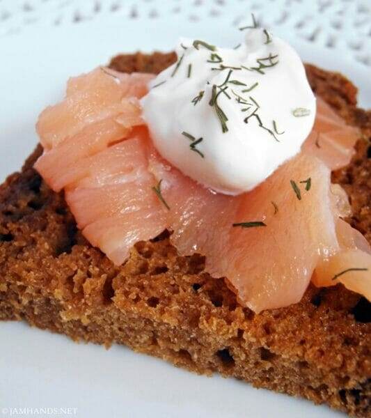Smoked Salmon on Homemade Brown Bread