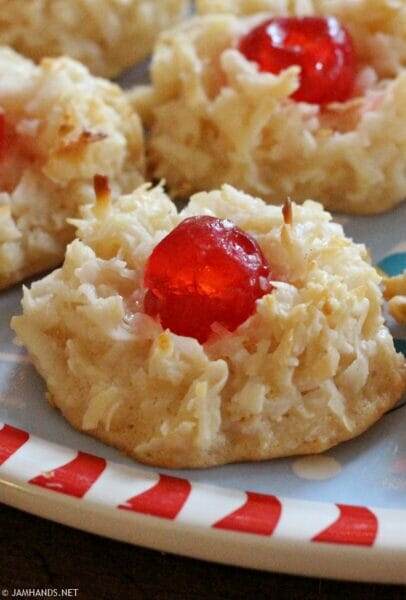 Cherry Topped Coconut Macaroons