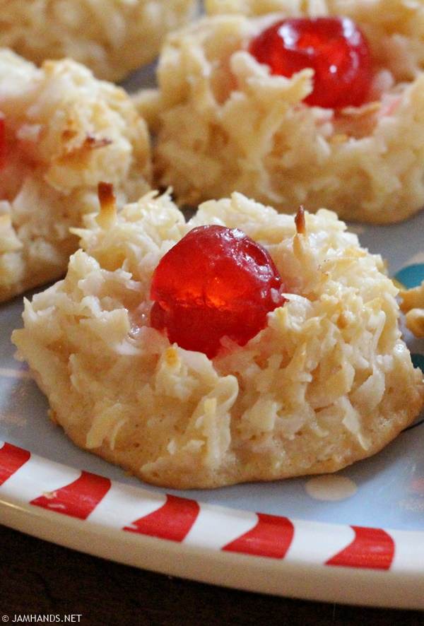Cherry Topped Coconut Macaroons