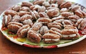 Sugared Pecans Stuffed with Gorgonzola Filling