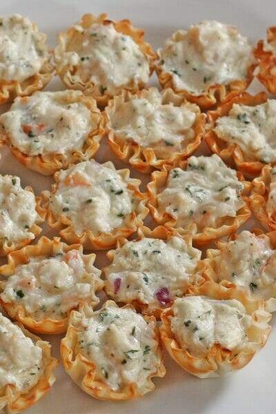 Mozzarella Shrimp Bites in Phyllo Cups