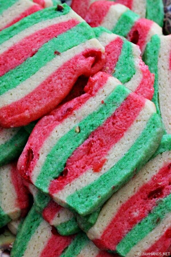 Italian Spumoni Cookies (Cherry, Vanilla, and Pistachio)