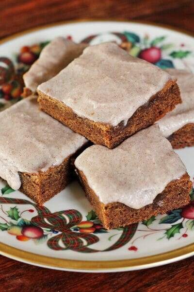 Gingerbread Bars with Cinnamon Glaze