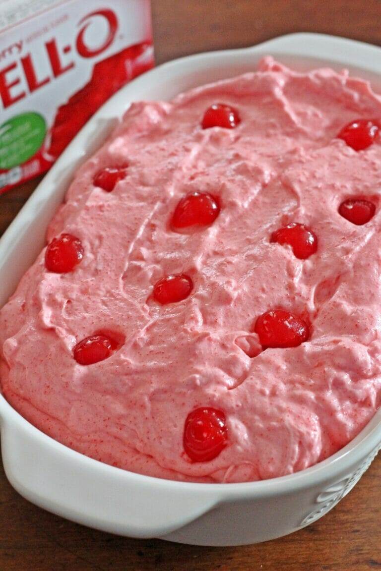 Pink Cherry Jell-O Fluff