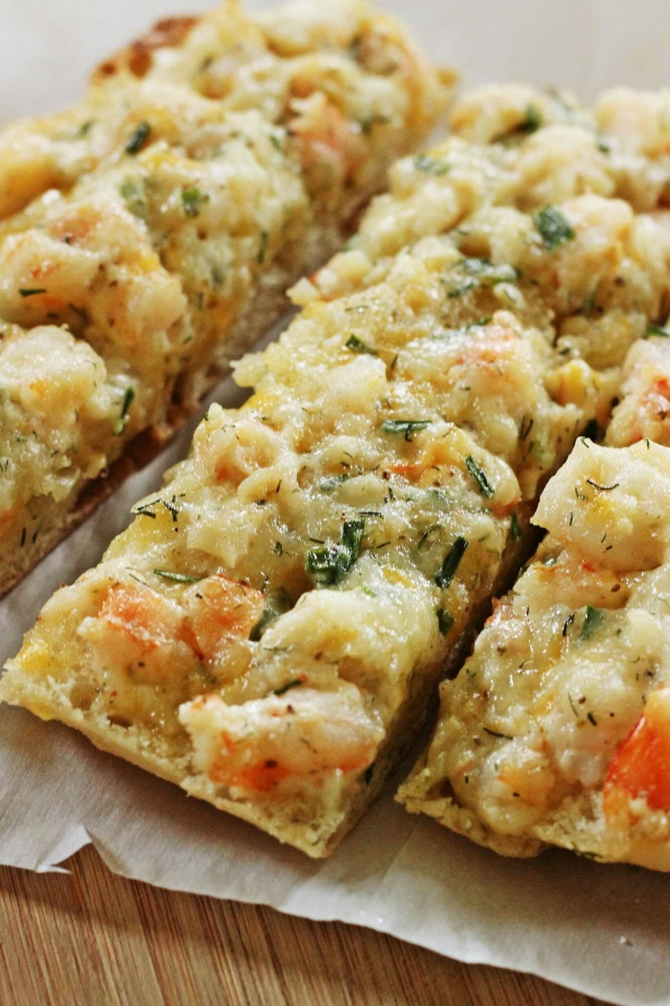 Cheesy Shrimp Ciabatta