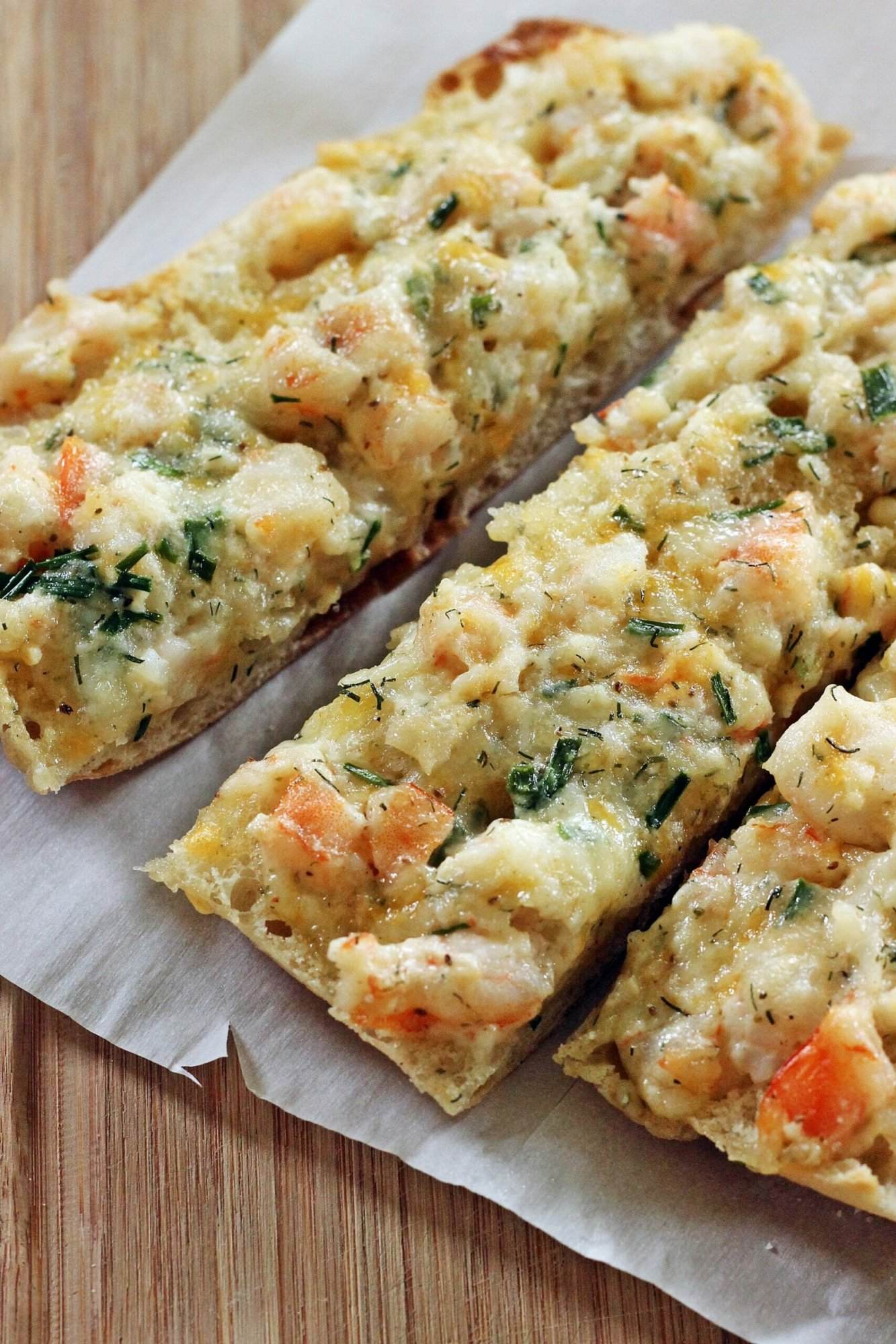 Cheesy Shrimp Ciabatta