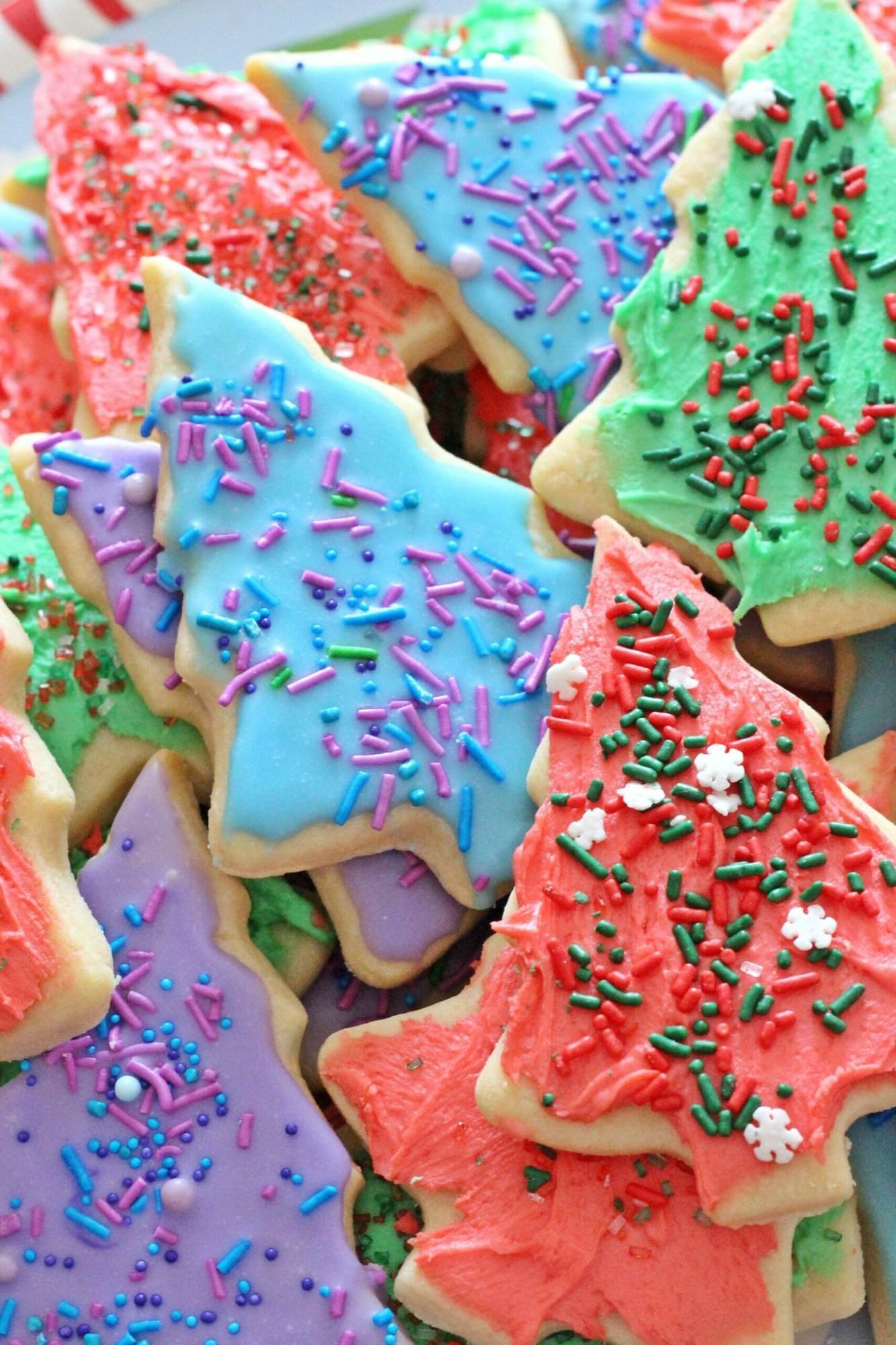 Soft & Thick Cut-Out Sugar Cookies with Buttercream Frosting