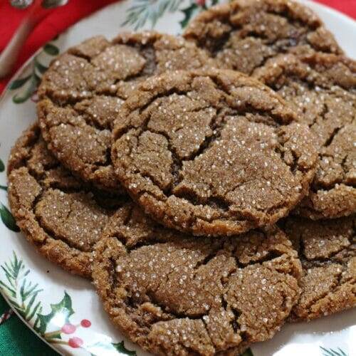 Sparkling Chewy Molasses Cookies