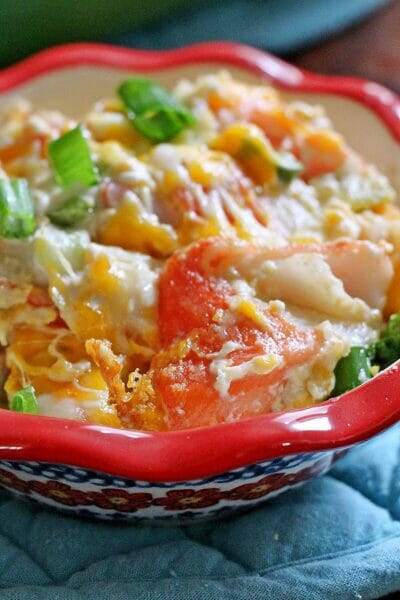 Chinese Buffet Cheesy Crab Casserole