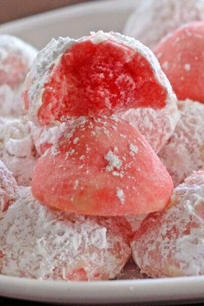 Cherry Snowball Cookies
