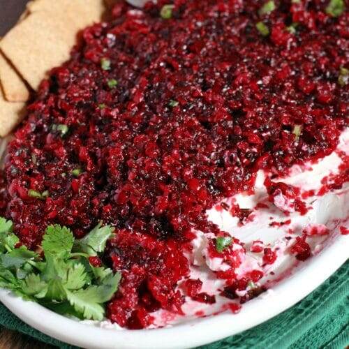 Cranberry & Jalapeno Cream Cheese Dip