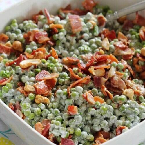 Crunchy Pea salad with Cashews