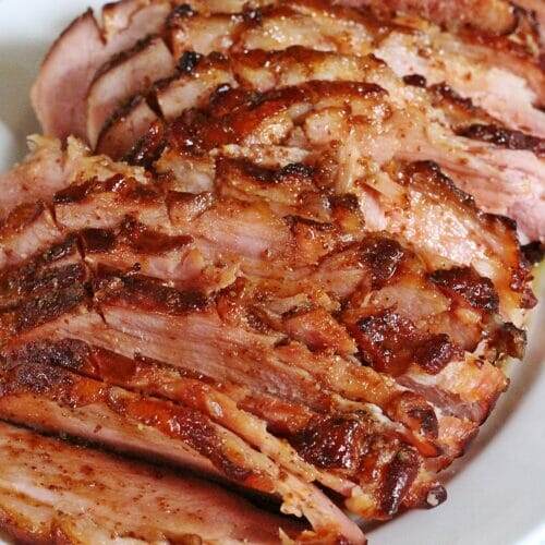 Dr. Pepper Glazed Ham