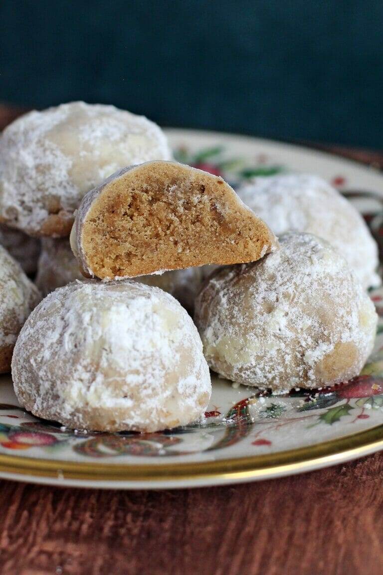 Gingerbread Snowball Cookies