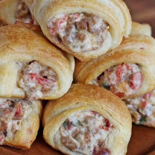 Sausage, Cream Cheese & Rotel Crescents