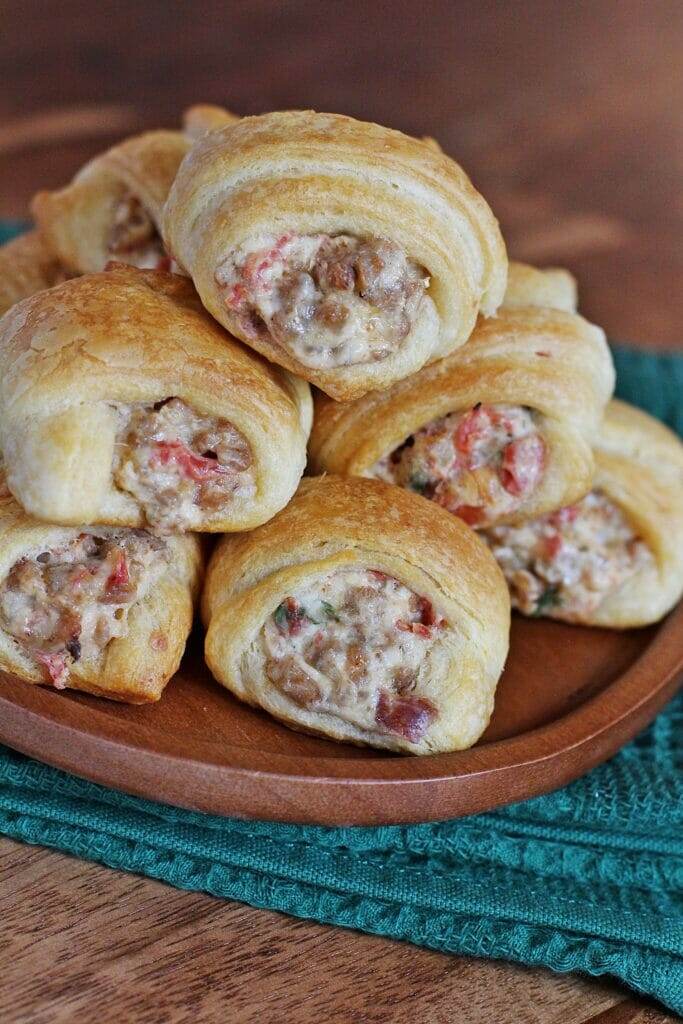 Sausage, Cream Cheese & Rotel Crescents