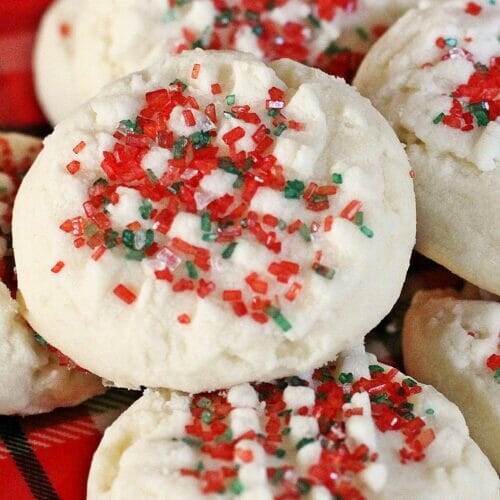 Easy Whipped Shortbread with Sprinkles