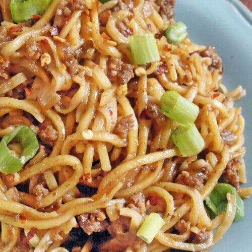 Szechuan Noodles With Spicy Beef Sauce