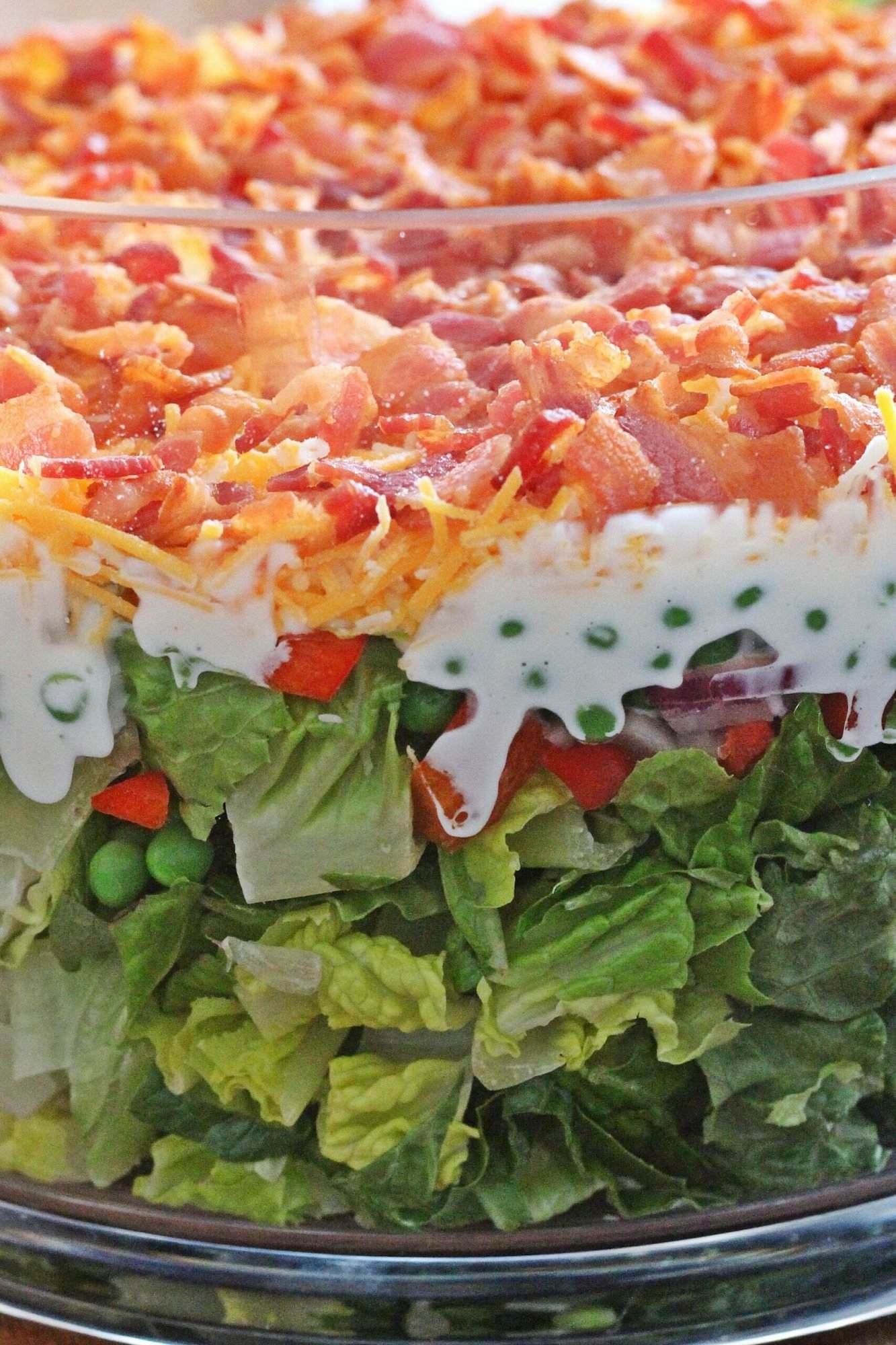 Seven Layer Salad II Recipe - Jam Hands