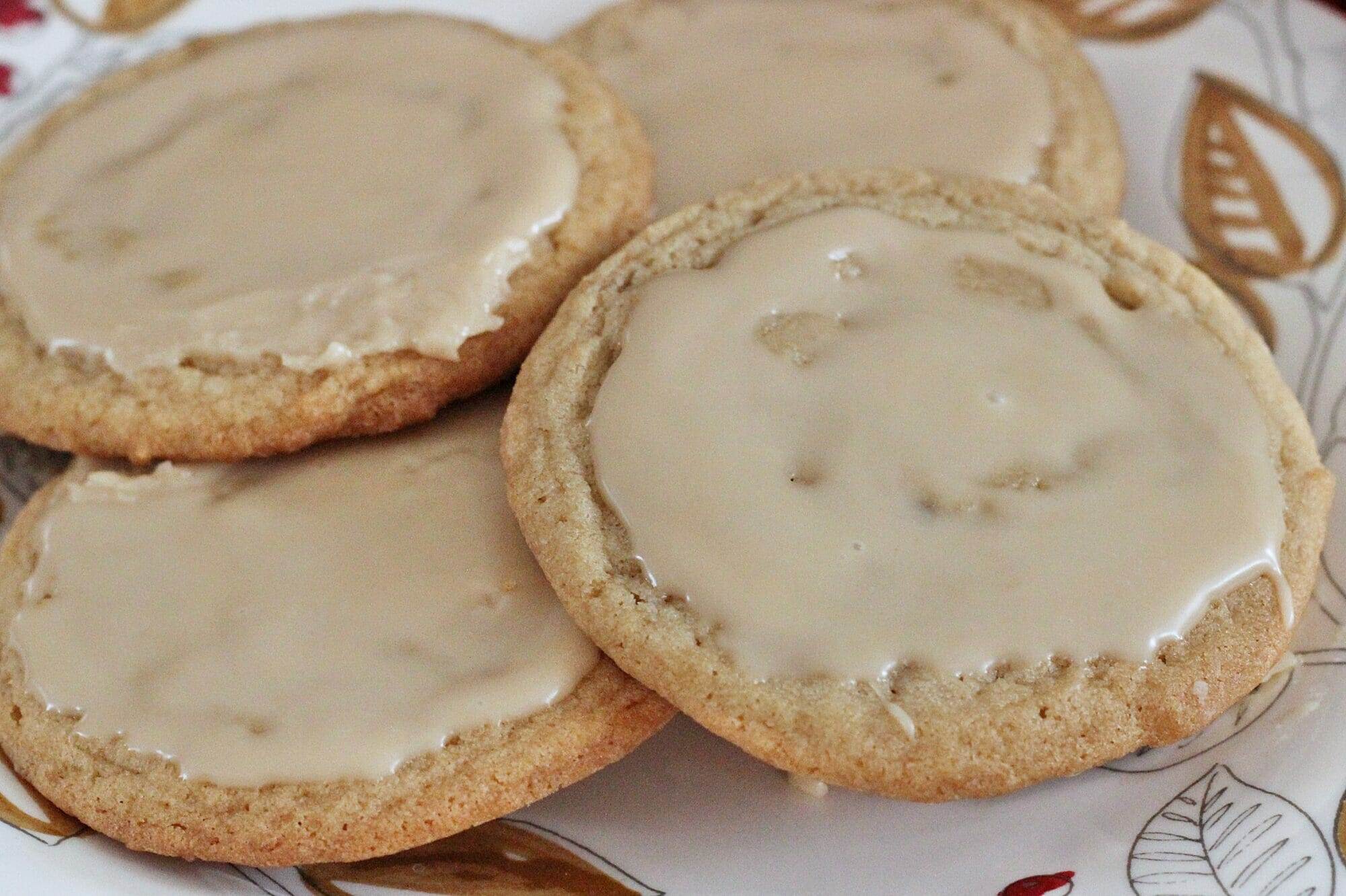 Amish Brown Sugar Cookies with Maple Glaze