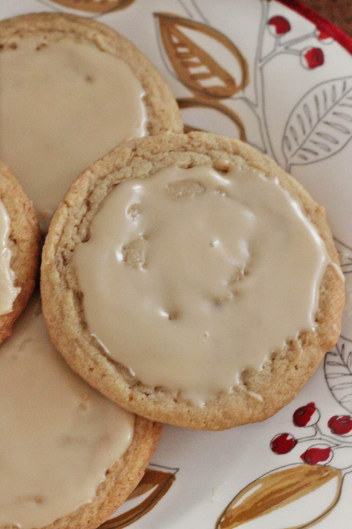 Amish Brown Sugar Cookies with Maple Glaze