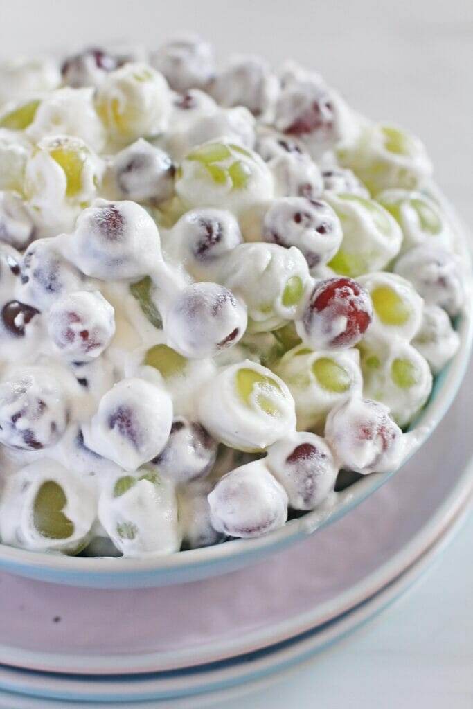 Light 3 Ingredient Caramel Apple Grape Salad