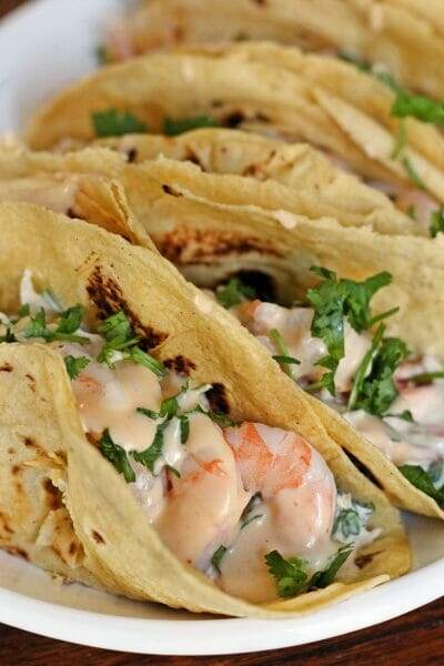 Unbreaded Bang Bang Shrimp Tacos