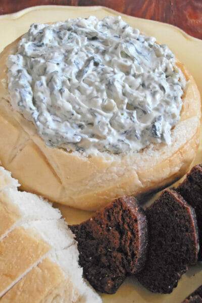 Best Ever Bread Bowl Spinach Dip