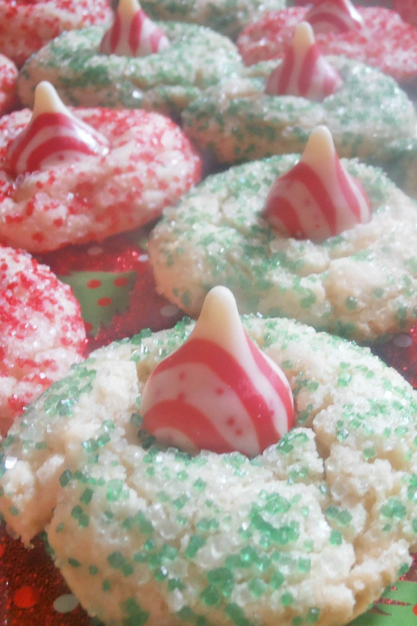 Candy Cane Kisses Cookies