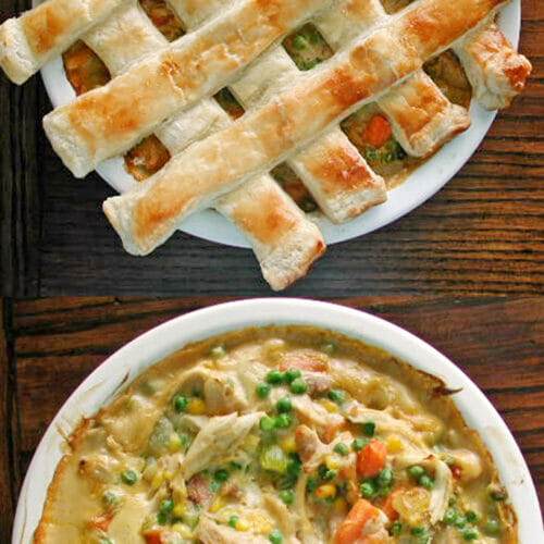 Chicken Pot Pies with Puff Pastry
