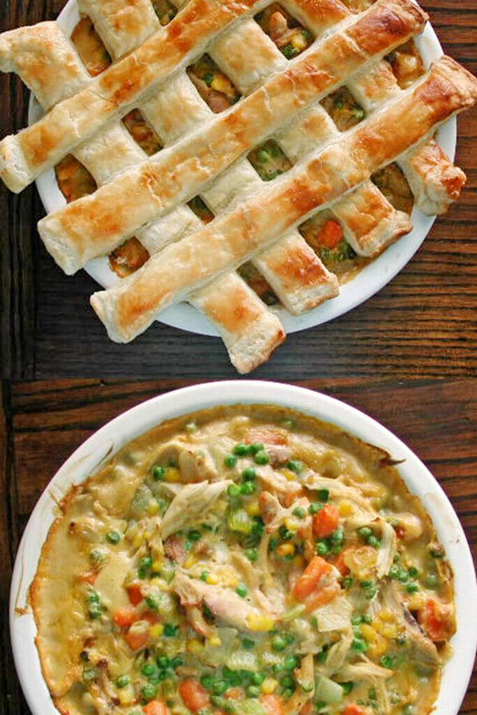 Chicken Pot Pies with Puff Pastry