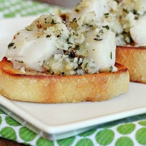 Lemon and Wine Bay Scallop Gratin