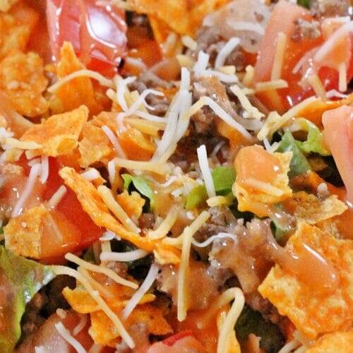 Doritos Taco Salad with French Dressing