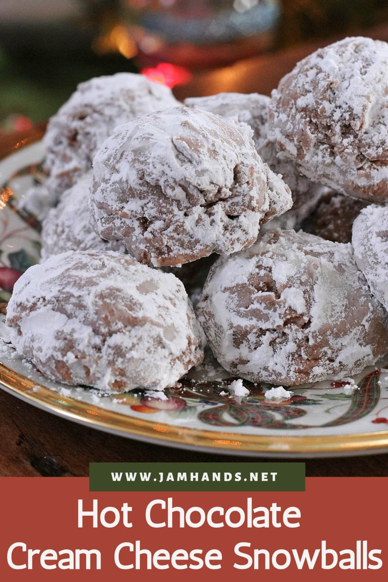 Hot Chocolate Cream Cheese Snowballs