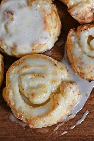 Glazed Cottage Cheese Biscuits
